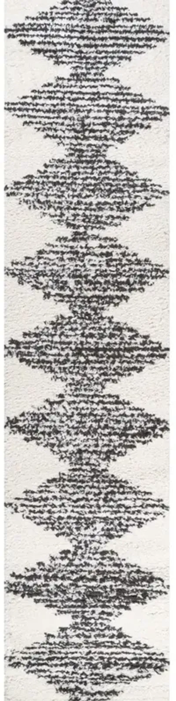 Elm Diamond Stripe Geometric Shag Area Rug