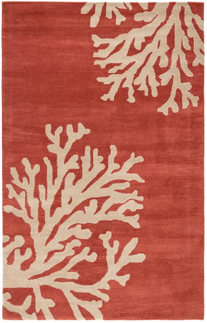 Coastal Seaside Bough Pink 3'6" x 5'6" Rug