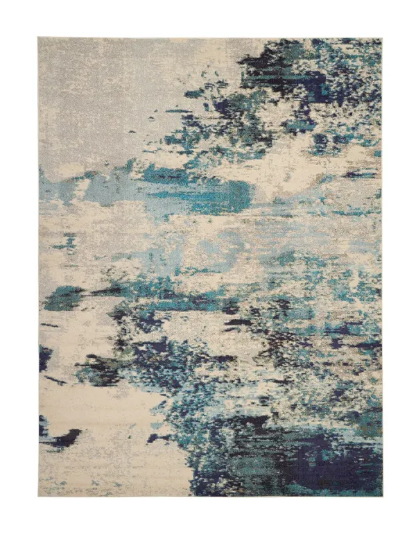 Celestial CES02 Ivory/Blue 10' x 14' Rug