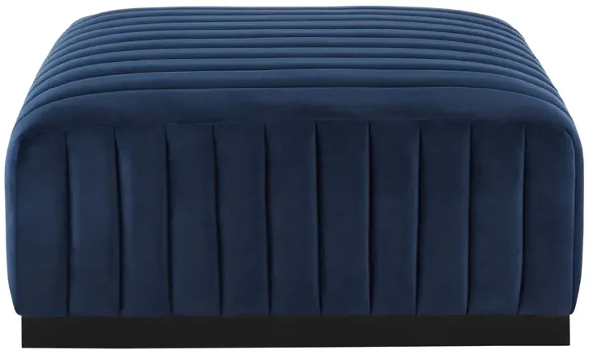 Conjure Channel Tufted Performance Velvet Ottoman