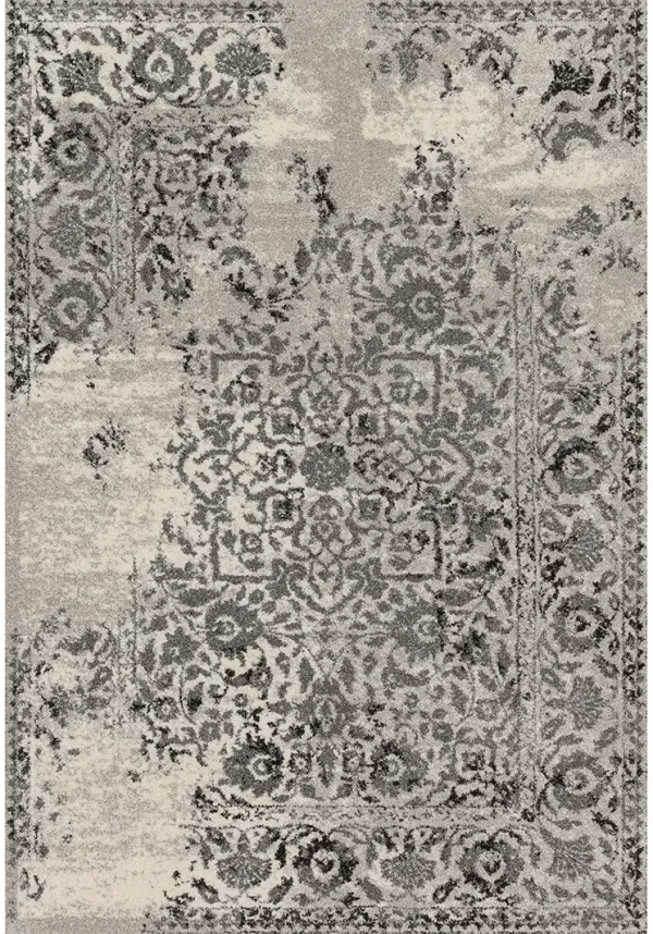 Emory EB01 Charcoal/Ivory 3'10" x 5'7" Rug