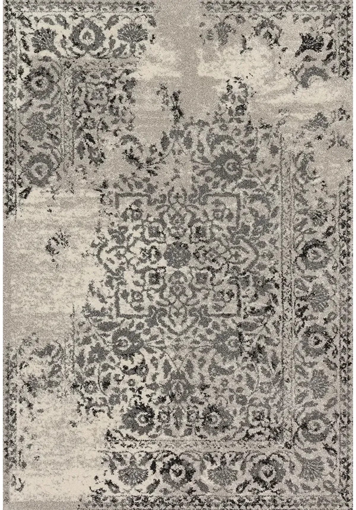 Emory EB01 Charcoal/Ivory 3'10" x 5'7" Rug