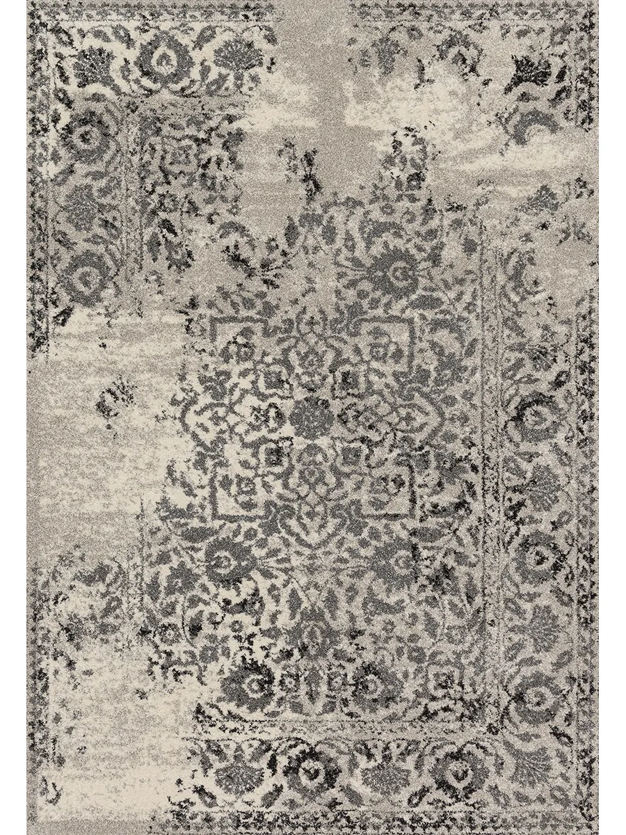 Emory EB01 Charcoal/Ivory 3'10" x 5'7" Rug