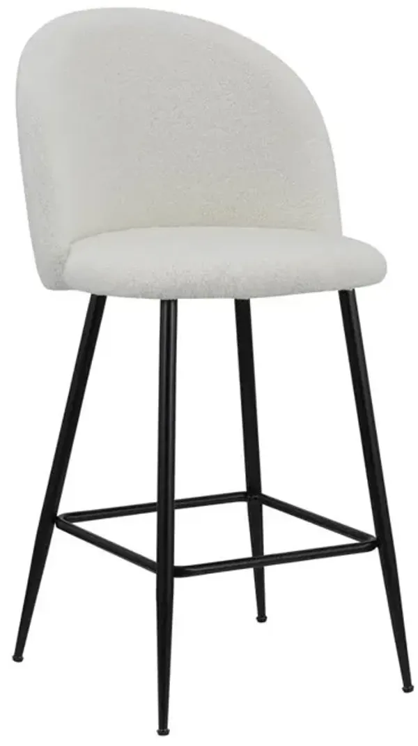 Teddy Fabric 26''H Stool With Metal Leg, Set Of 2