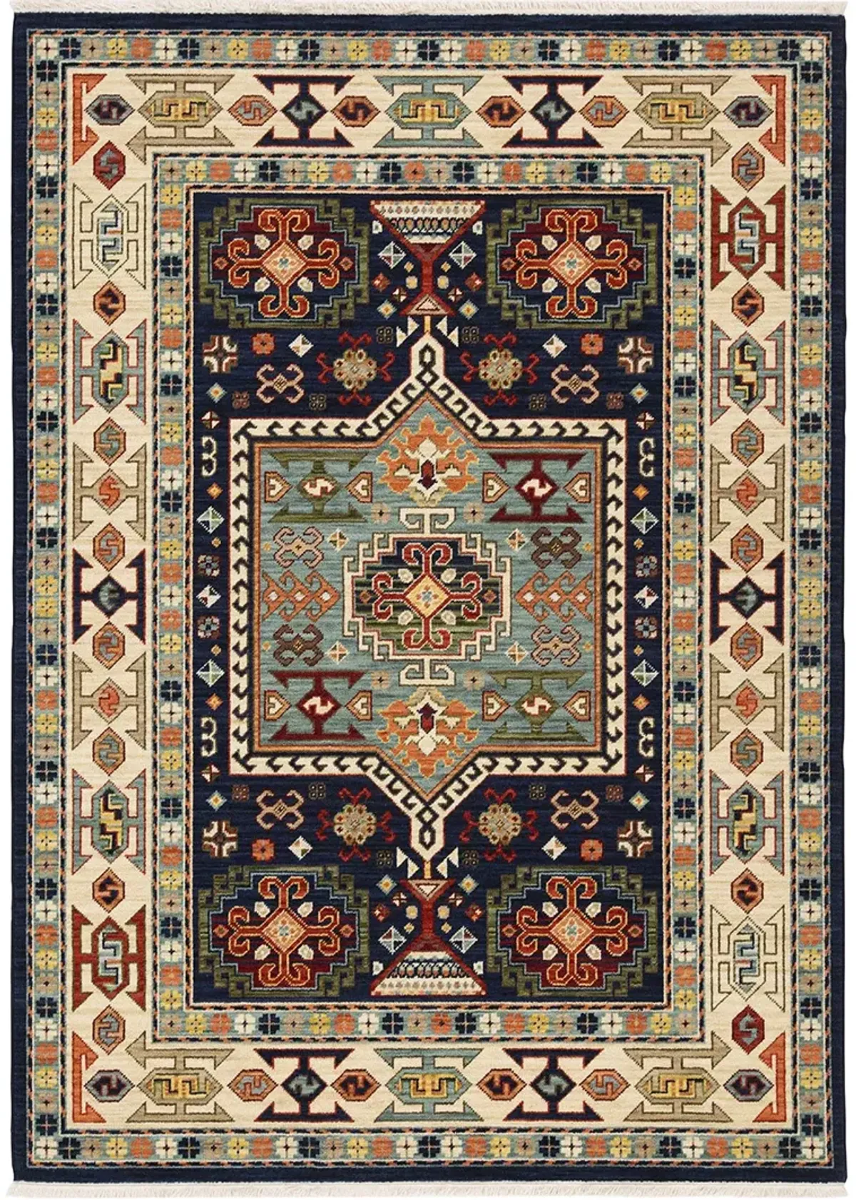 Lilihan 3'3" x 5' Blue Rug