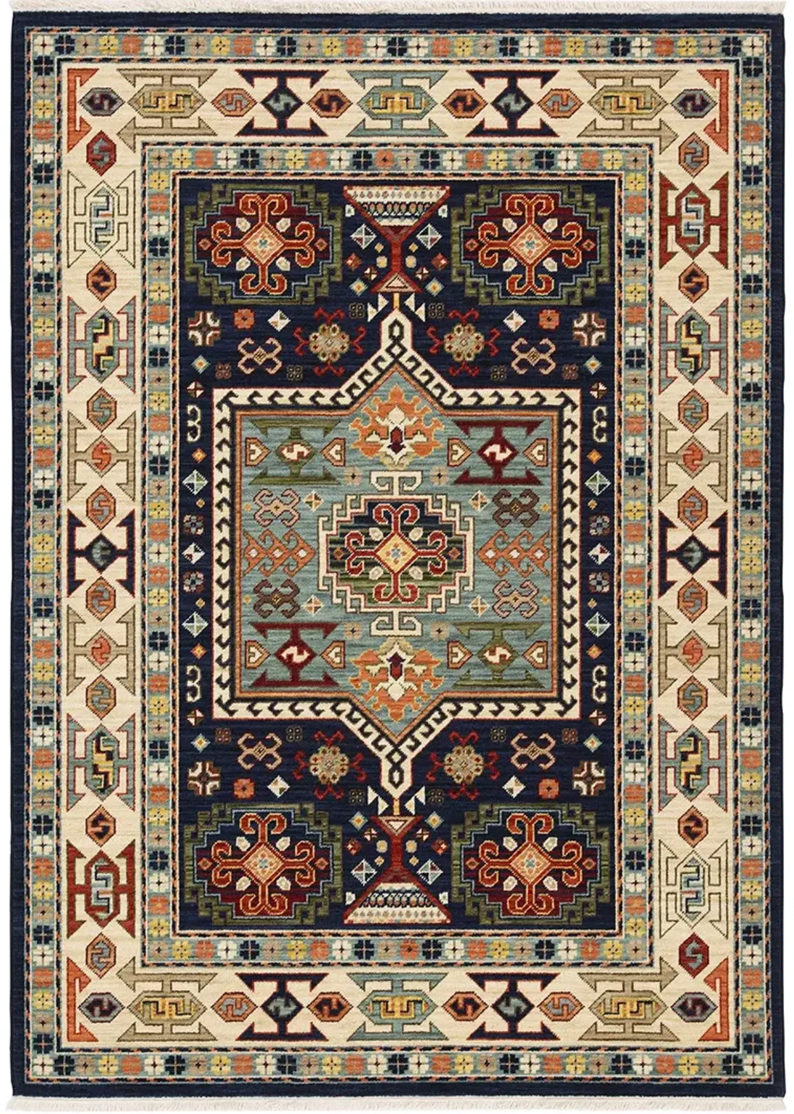 Lilihan 3'3" x 5' Blue Rug