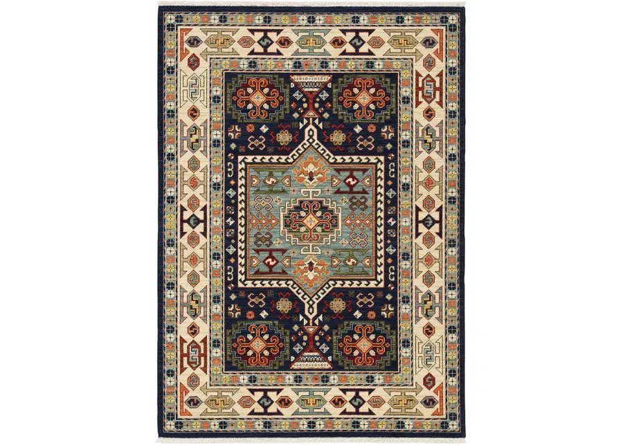 Lilihan 3'3" x 5' Blue Rug