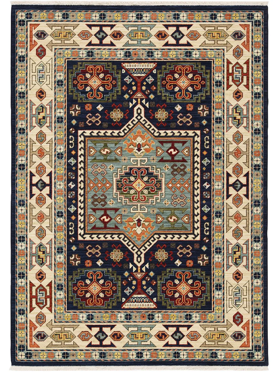 Lilihan 3'3" x 5' Blue Rug