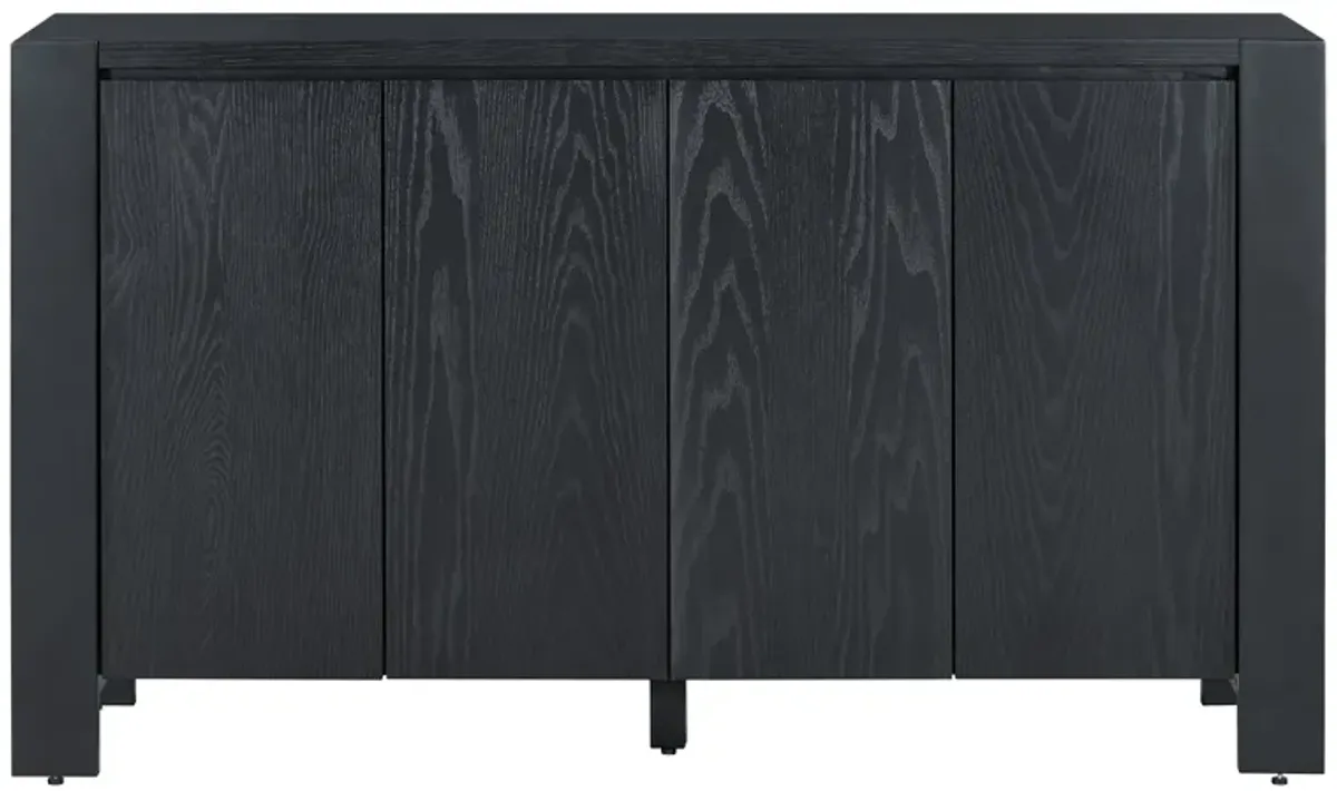 Merax Retro Distressed Finish Sideboard Cabinet with 4 Doors