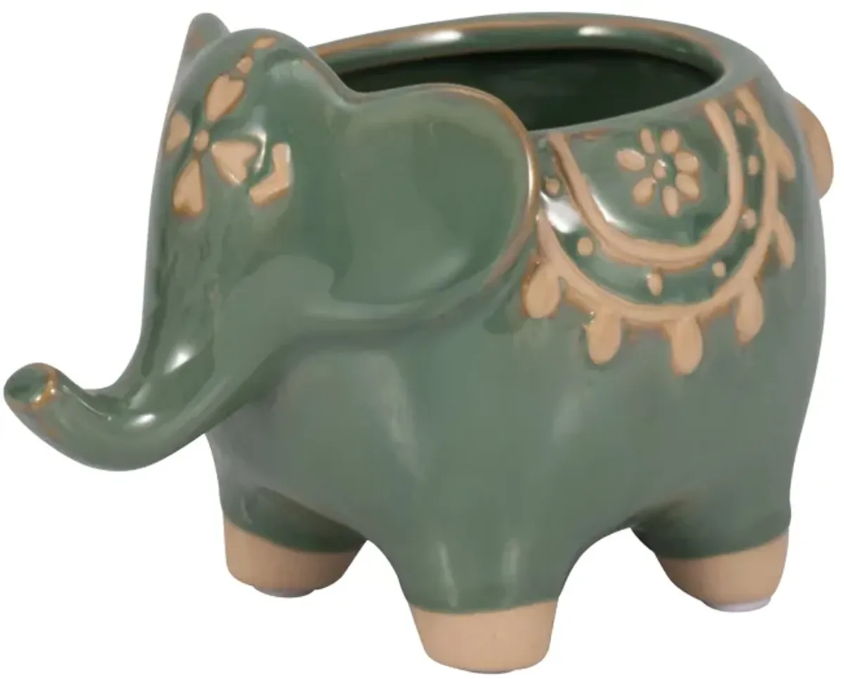 7" Elephant Planter