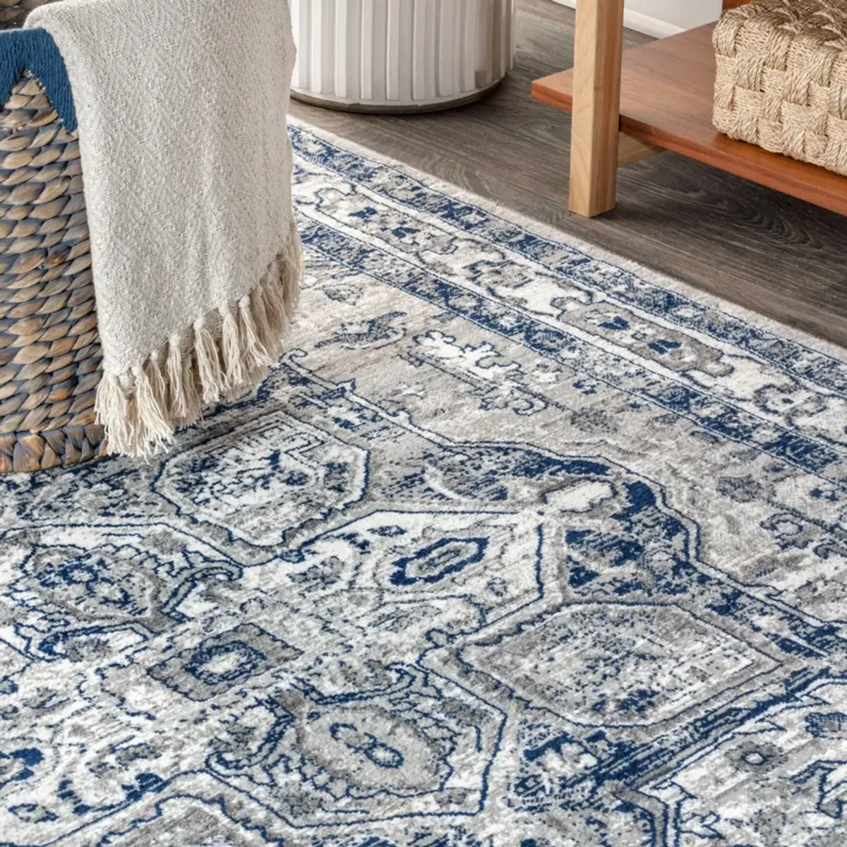 Jerica Modern Persian Vintage Medallion Area Rug