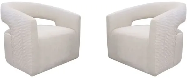 Parker Living Orbit - Elise Natural Open Back Accent Chair Two Pack