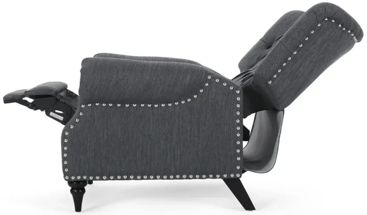 Merax Classic Charcoal Push Back Recliner Chair