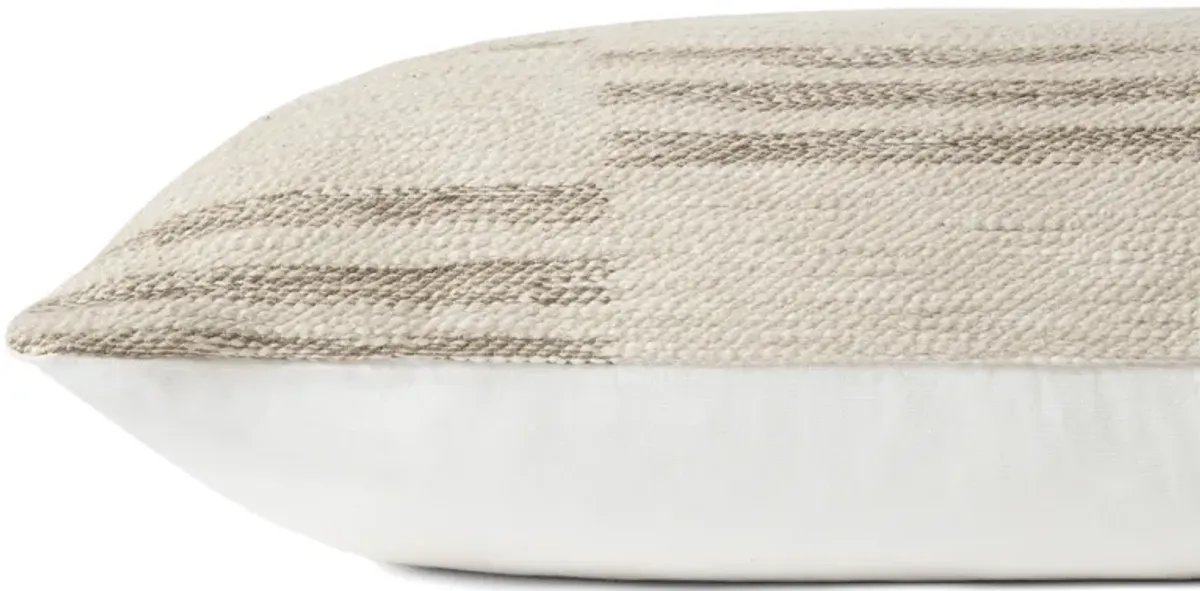 Jay PAL0026 Ivory/Sand 22''x22'' Down Pillow by Amber Lewis x Loloi