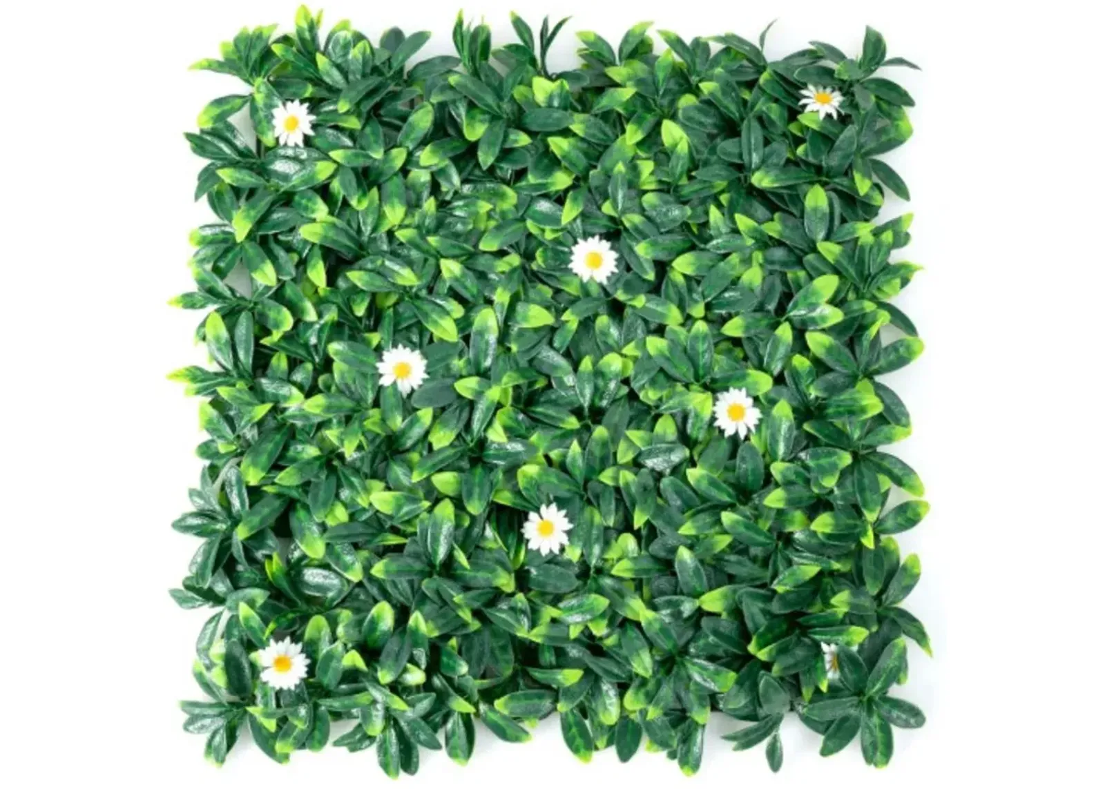 12 Pcs 20 x 20inch Artificial Daisy Hedge Plant Privacy Fence Hedge Panels