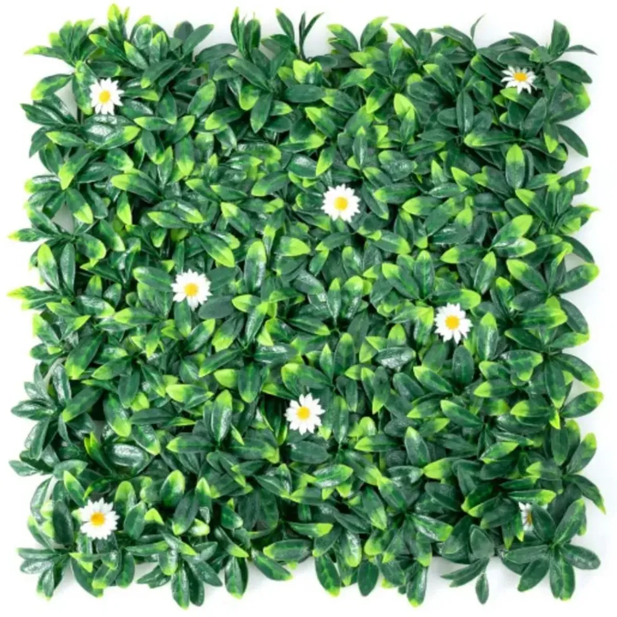 12 Pcs 20 x 20inch Artificial Daisy Hedge Plant Privacy Fence Hedge Panels