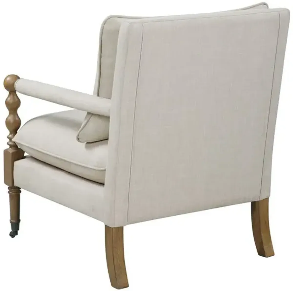 Coaster Co. of America Dempsy Upholstered Accent Chair with Casters Beige