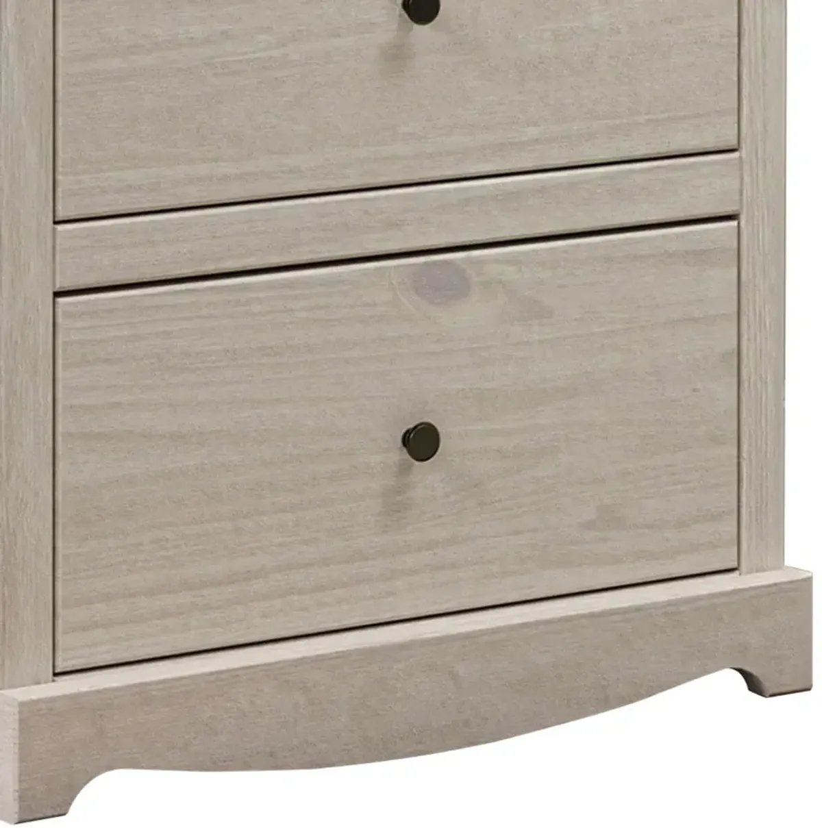 Stav Tall Dresser Chest with 4 Drawers, Plank Style, White Solid Wood