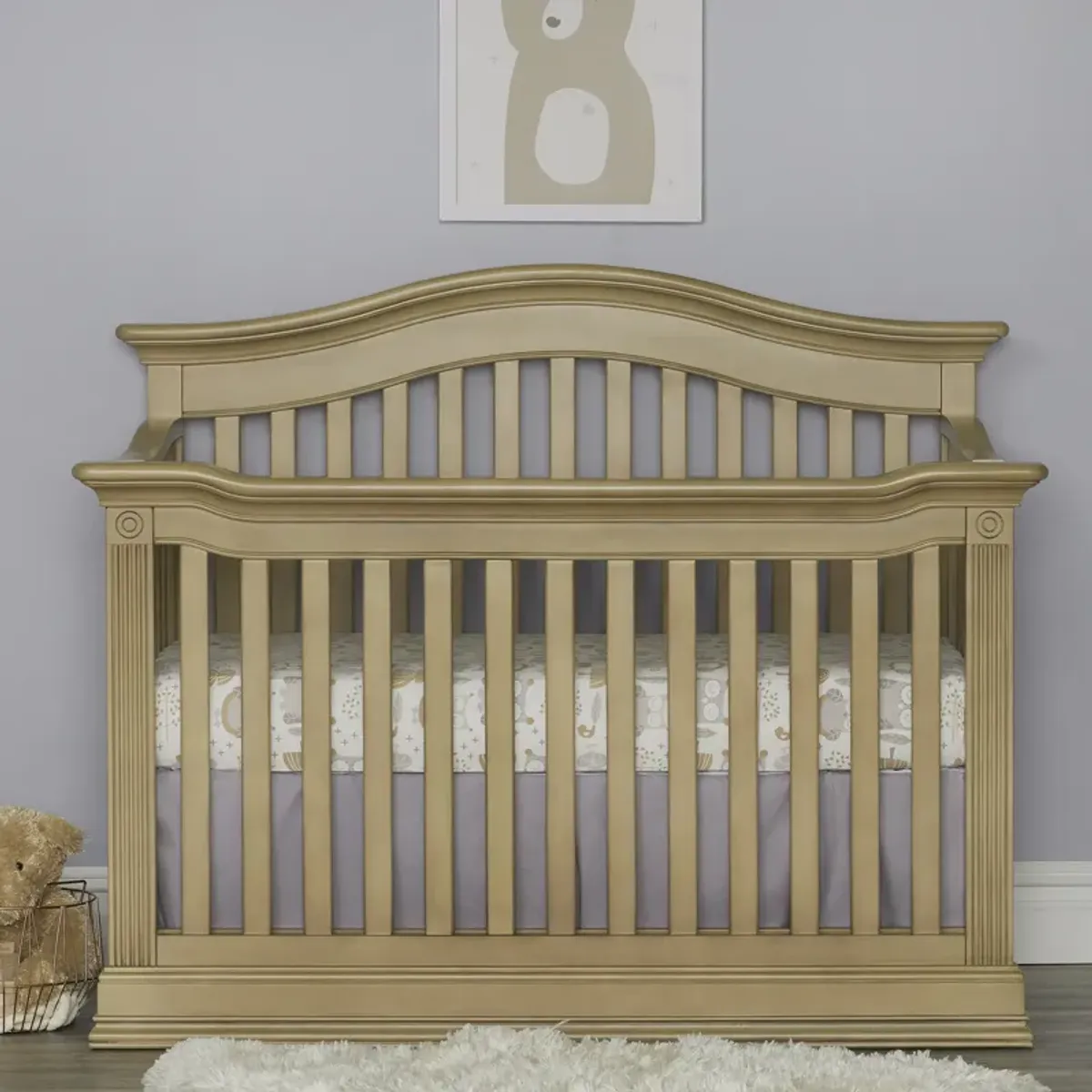 Baby Cache Montana 4-in-1 Convertible Crib Driftwood