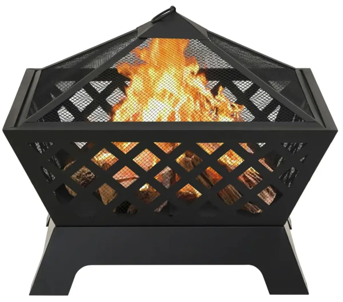 vidaXL Fire Pit with Poker 25.2" XXL Steel