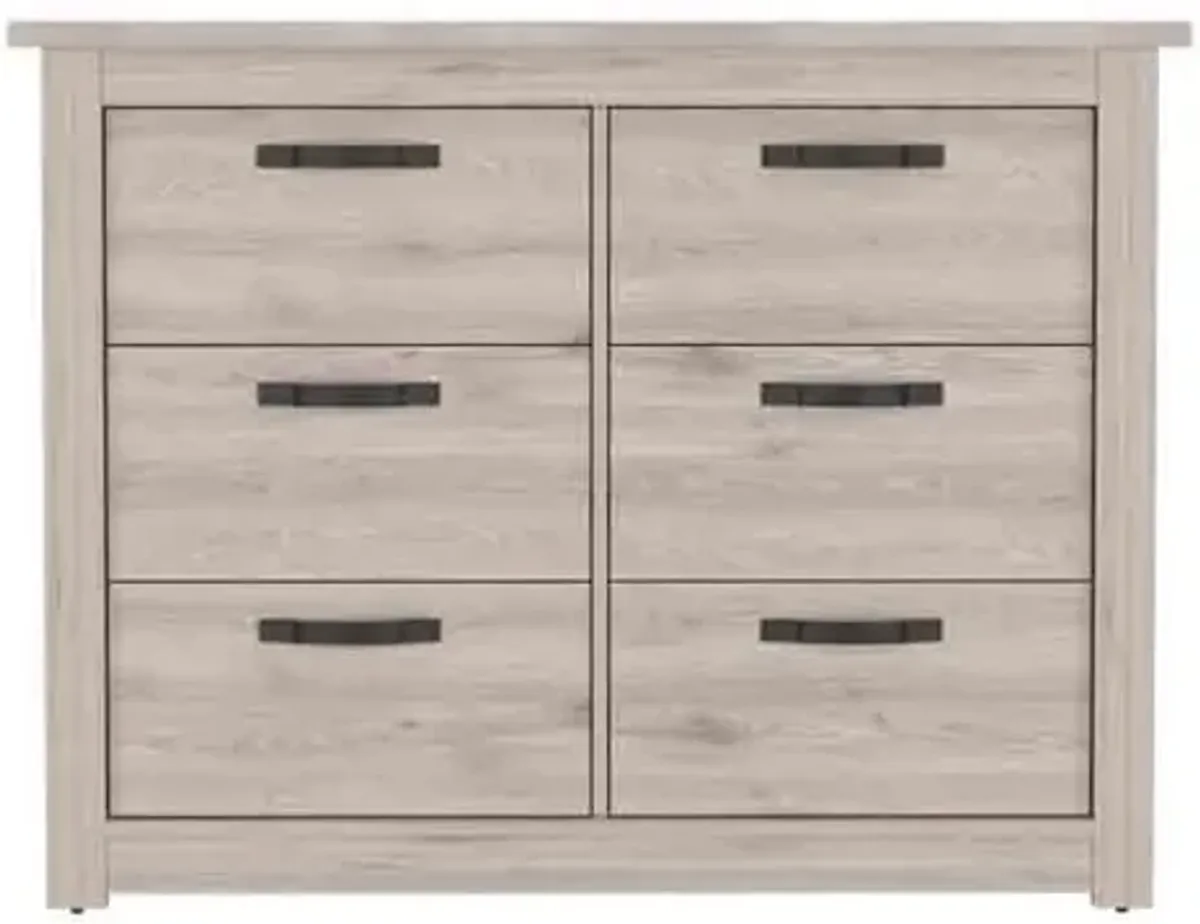 6 Drawer Double Dresser Toret, Bedroom, Light Gray