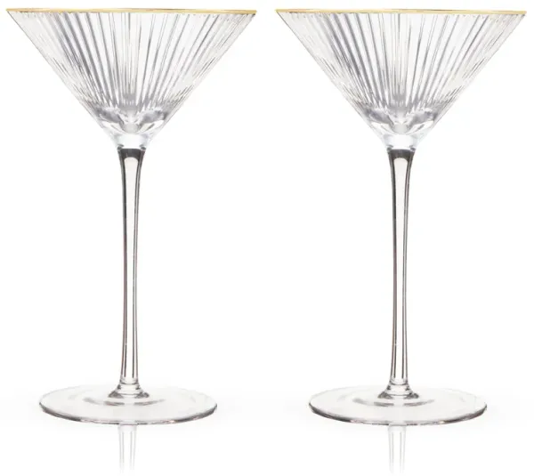 Meridian Crystal Martini Glasses Set of 2