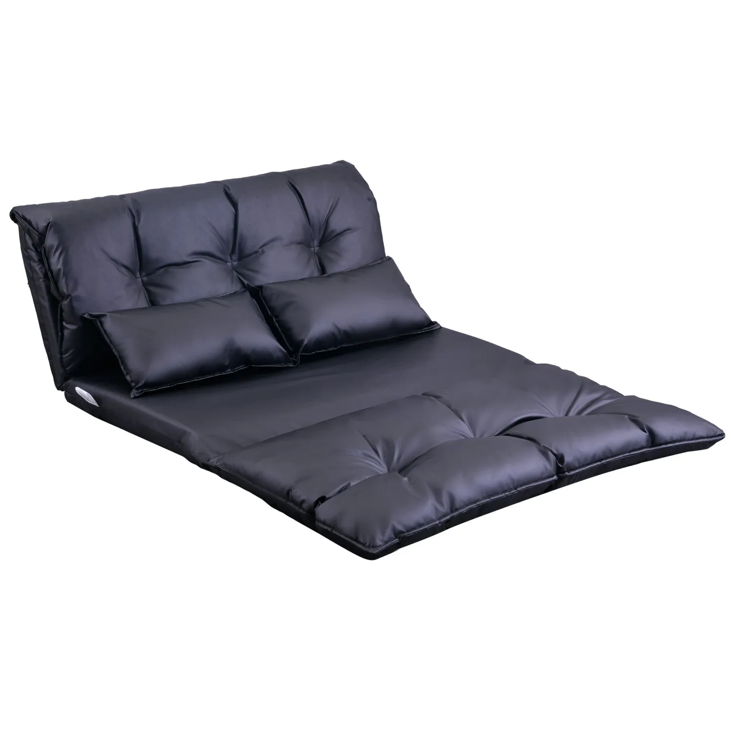 Lazy Sofa Adjustable Folding Futon Sofa Video Gaming Sofa With Two Pillows