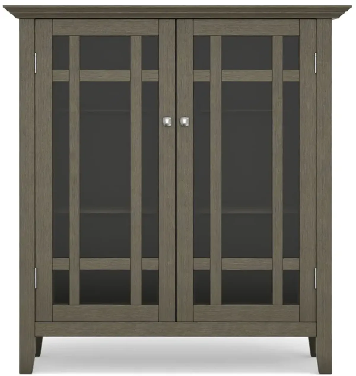 Bedford SOLID WOOD 39 inch Wide Transitional Medium Storage Cabinet in Farmhouse Grey
