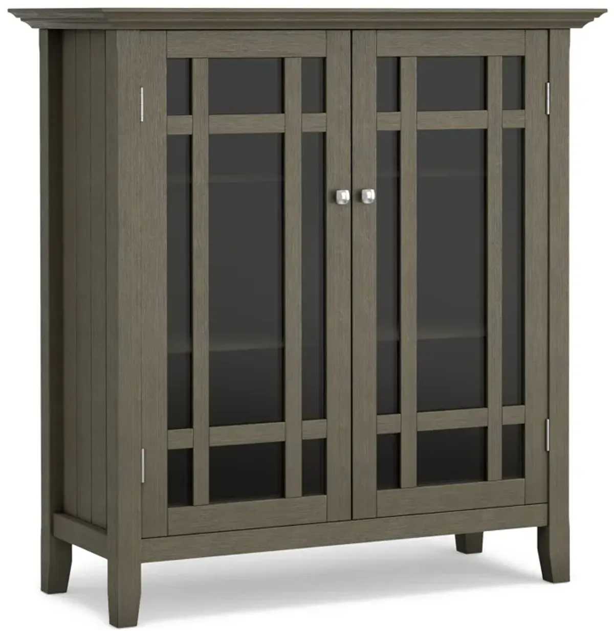 Bedford SOLID WOOD 39 inch Wide Transitional Medium Storage Cabinet in Farmhouse Grey