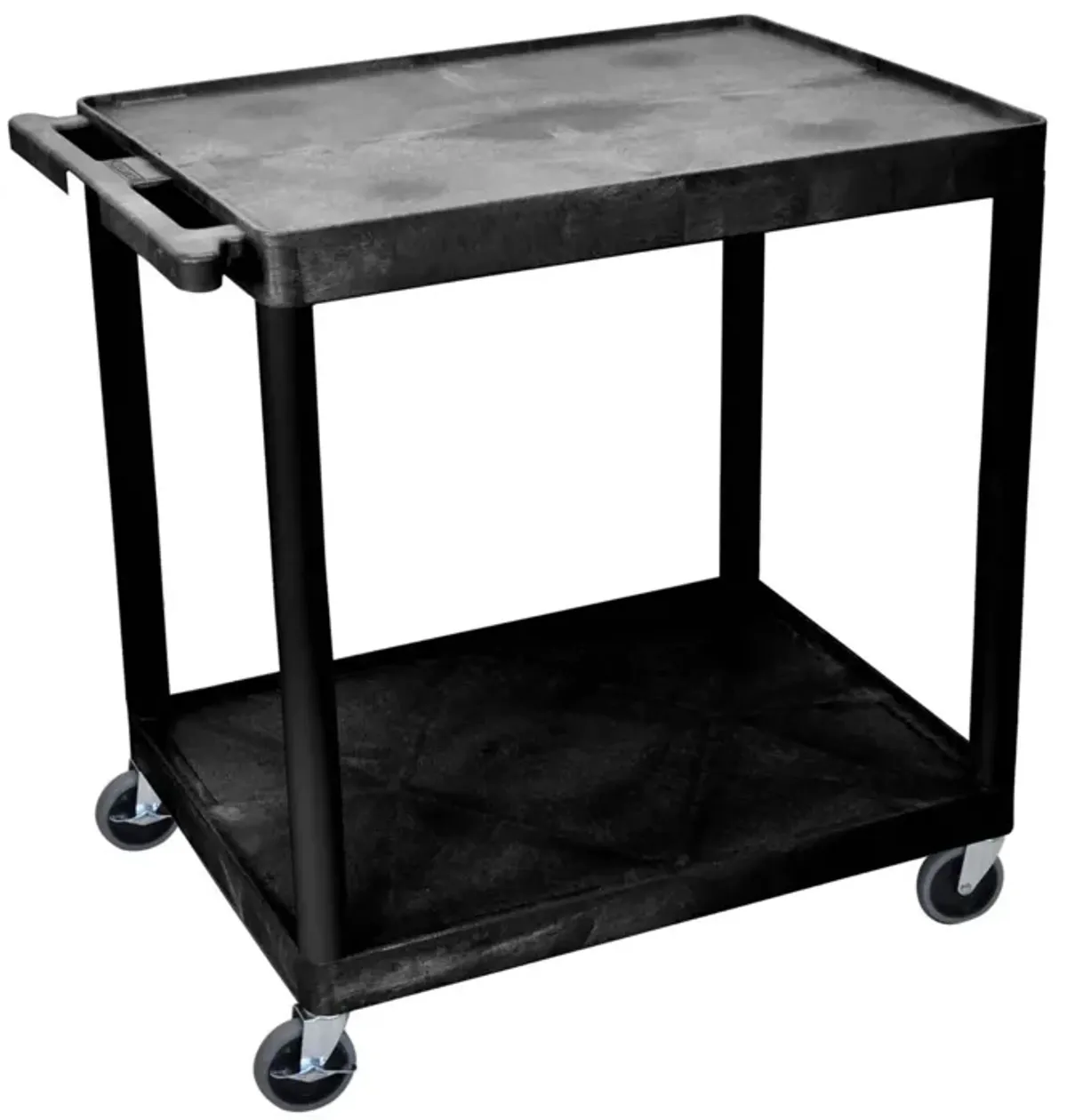 Luxor 2 Shelf Utility Cart Black