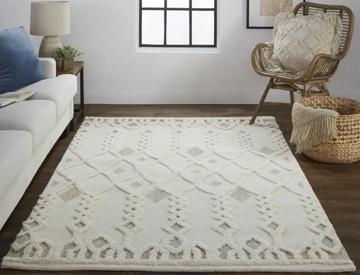 Anica 8011F Ivory/Tan/Silver 9' x 12' Rug