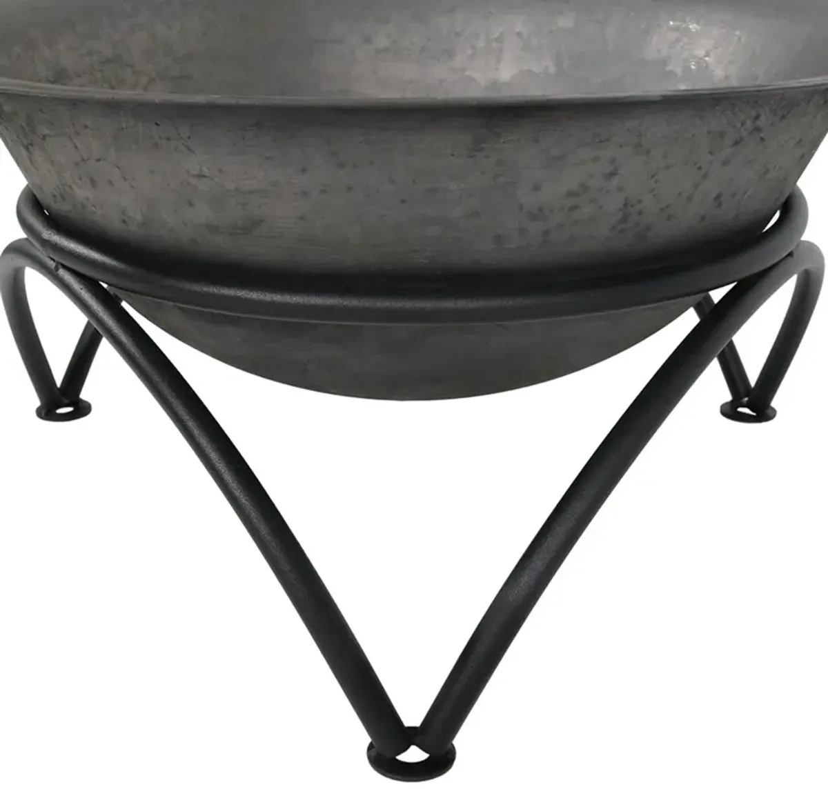 Sunnydaze 23.5 in Cast Iron Fire Pit Bowl with Stand - Dark Gray