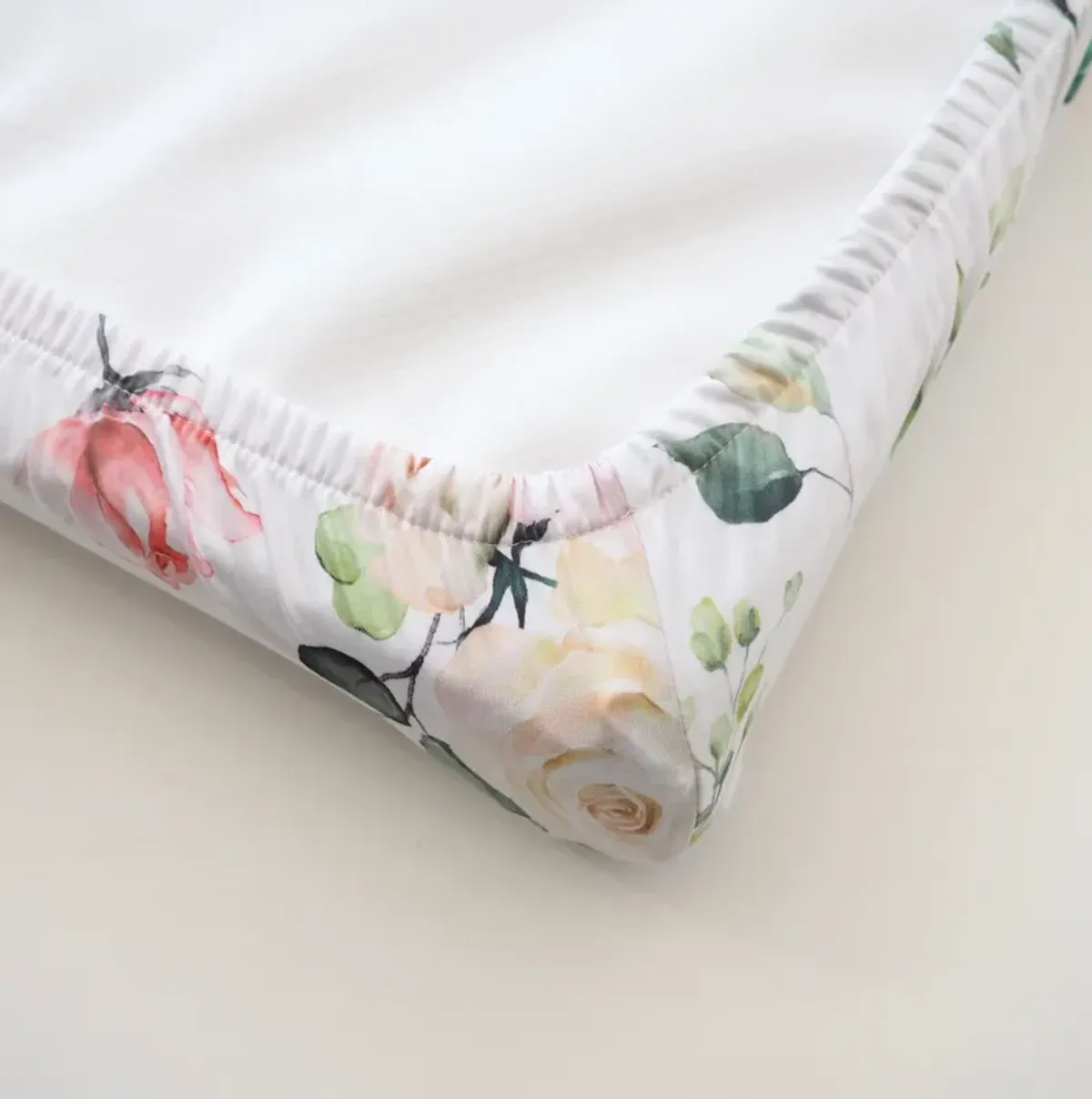 Baby Changing Pad Cover - Peach Floral