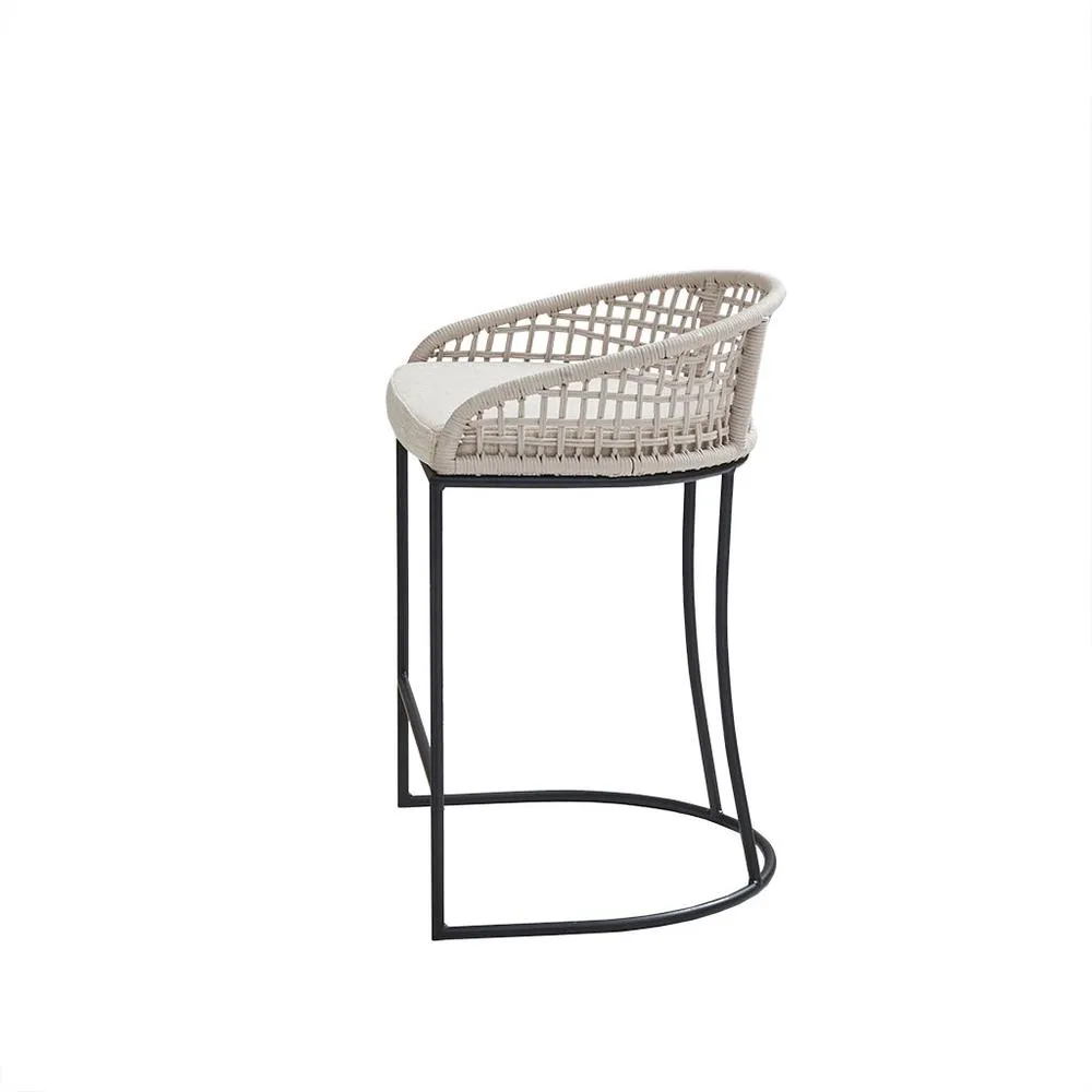 Belen Kox Hermosa Woven Low-Back Counter Stool, Belen Kox