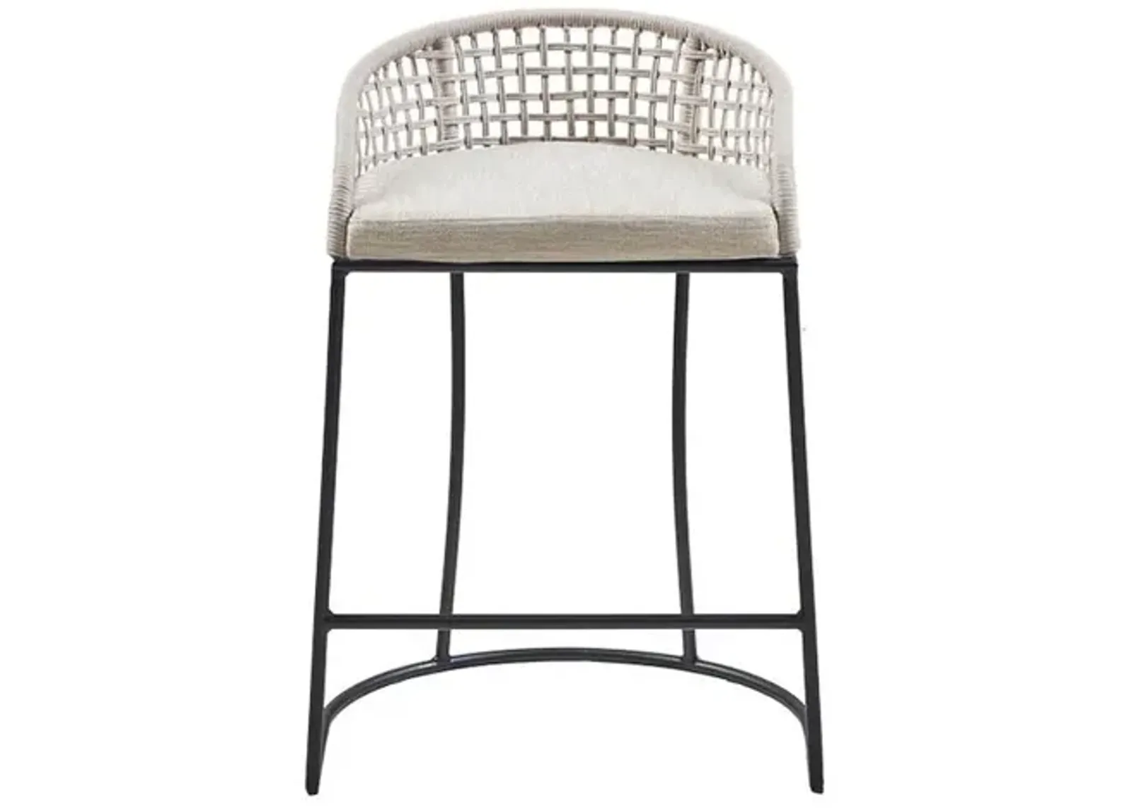 Belen Kox Hermosa Woven Low-Back Counter Stool, Belen Kox