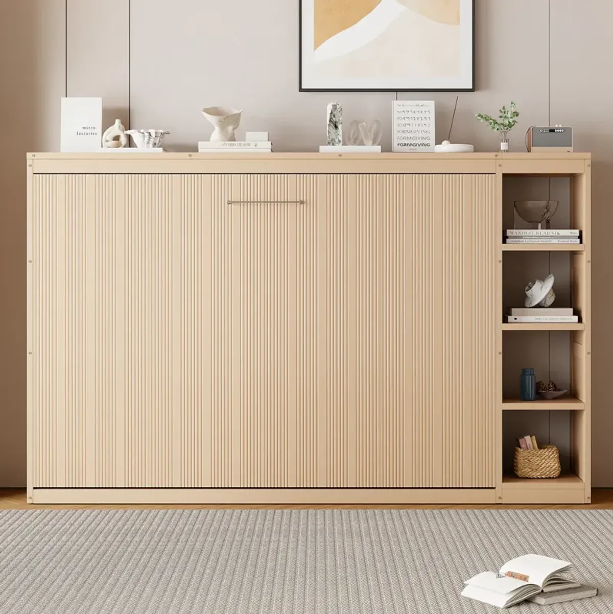 Merax Murphy Bed with Bookshelf