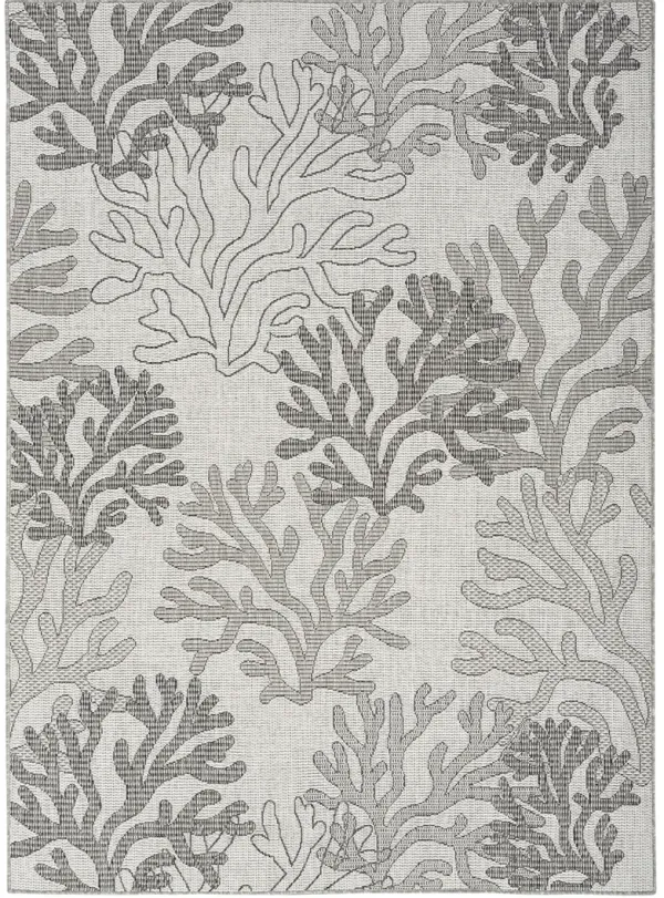 Garden Oasis GOA05 Gray 4' x 6' Rug