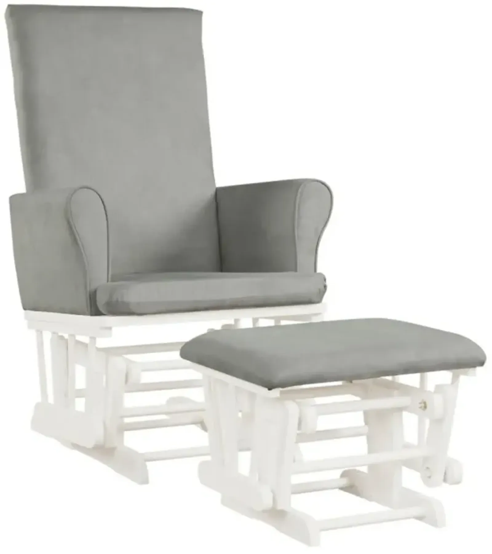 Hivvago Baby Nursery Relax Rocker Rocking Chair Glider and Ottoman Cushion Set