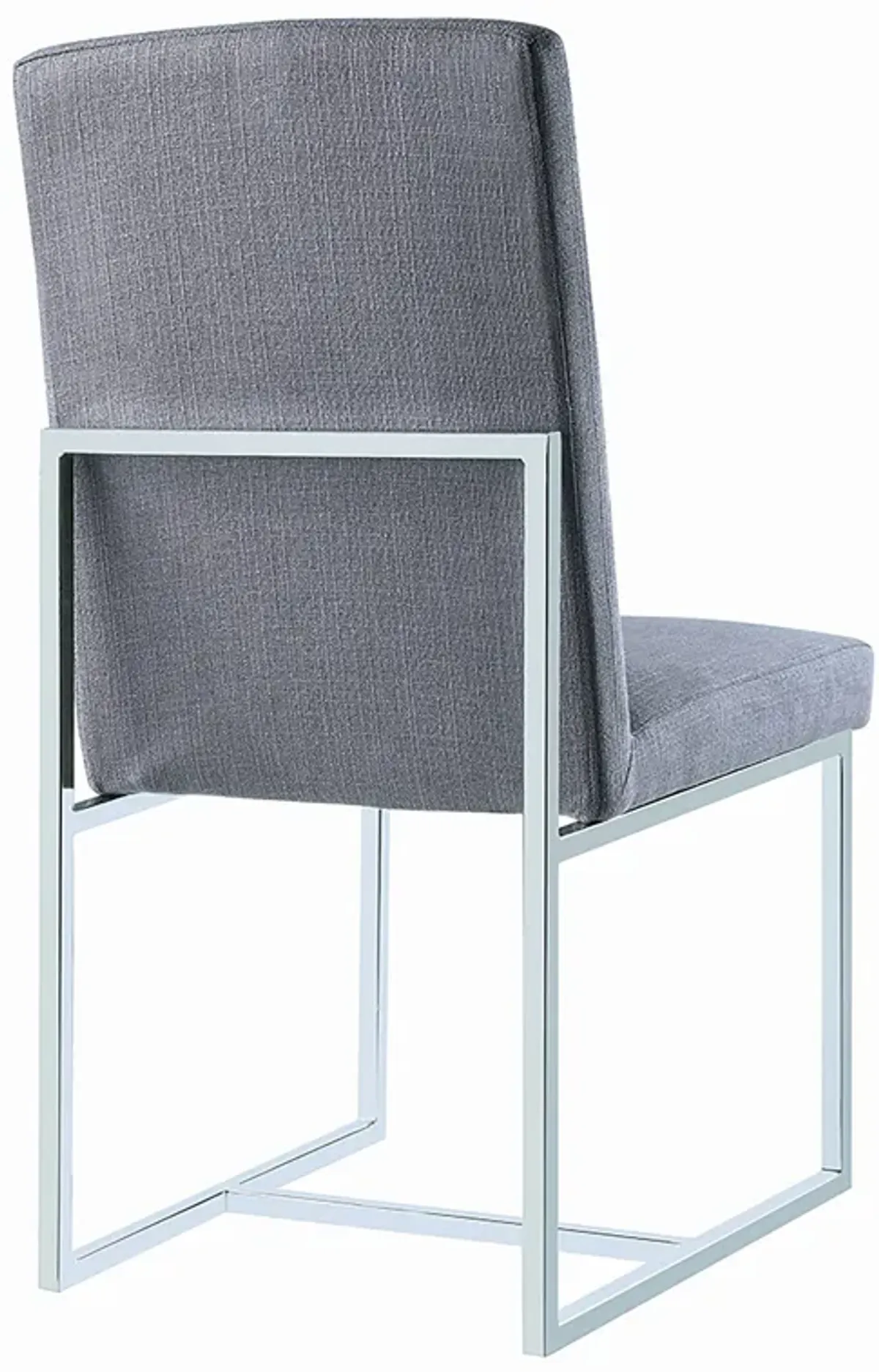 Mackinnon Upholstered Side Chairs Grey and Chrome (Set of 2)