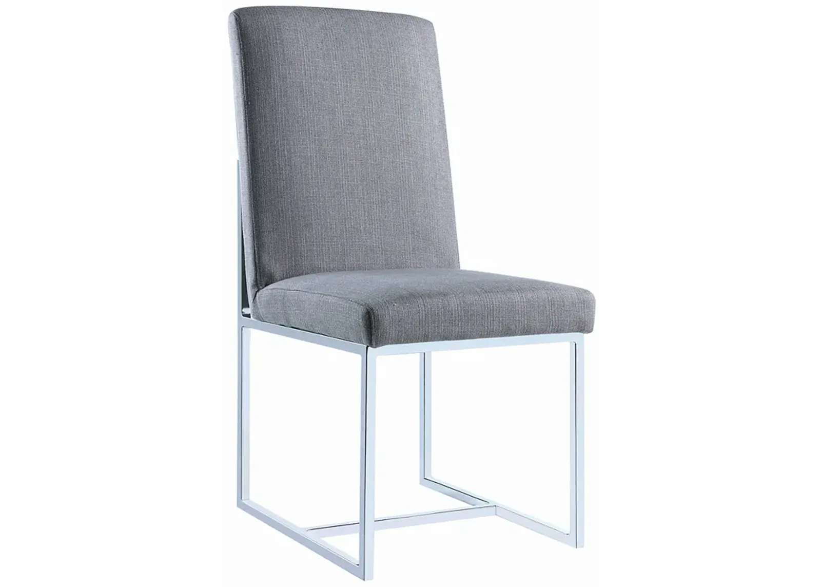 Mackinnon Upholstered Side Chairs Grey and Chrome (Set of 2)