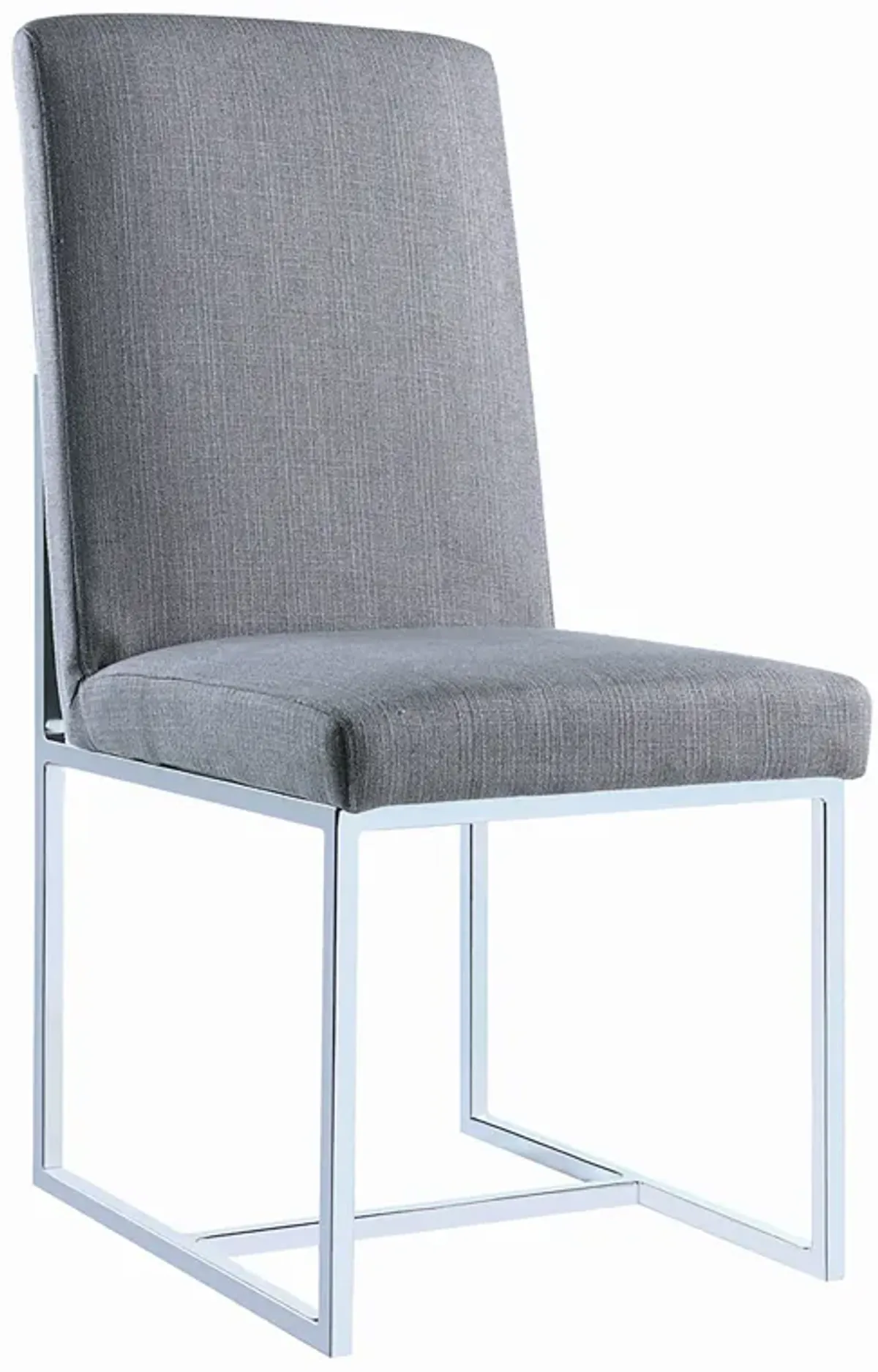 Mackinnon Upholstered Side Chairs Grey and Chrome (Set of 2)