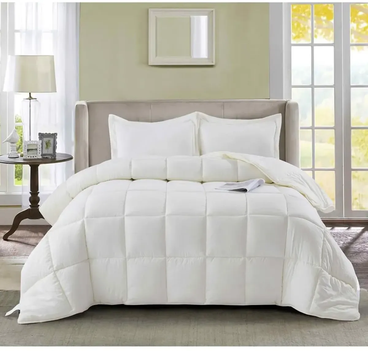 Hivvago 3 Piece Microfiber Reversible Comforter Set