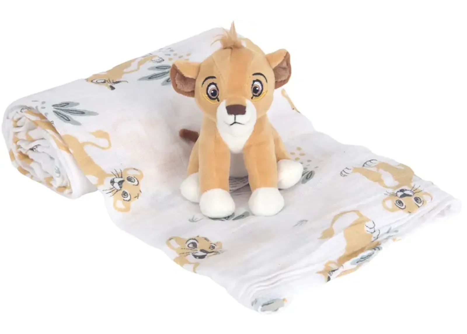 Lambs & Ivy Disney Baby Lion King Simba Swaddle Blanket & Plush Toy Gift Set