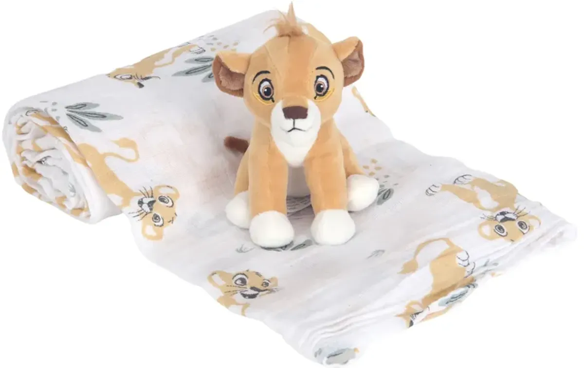 Lambs & Ivy Disney Baby Lion King Simba Swaddle Blanket & Plush Toy Gift Set