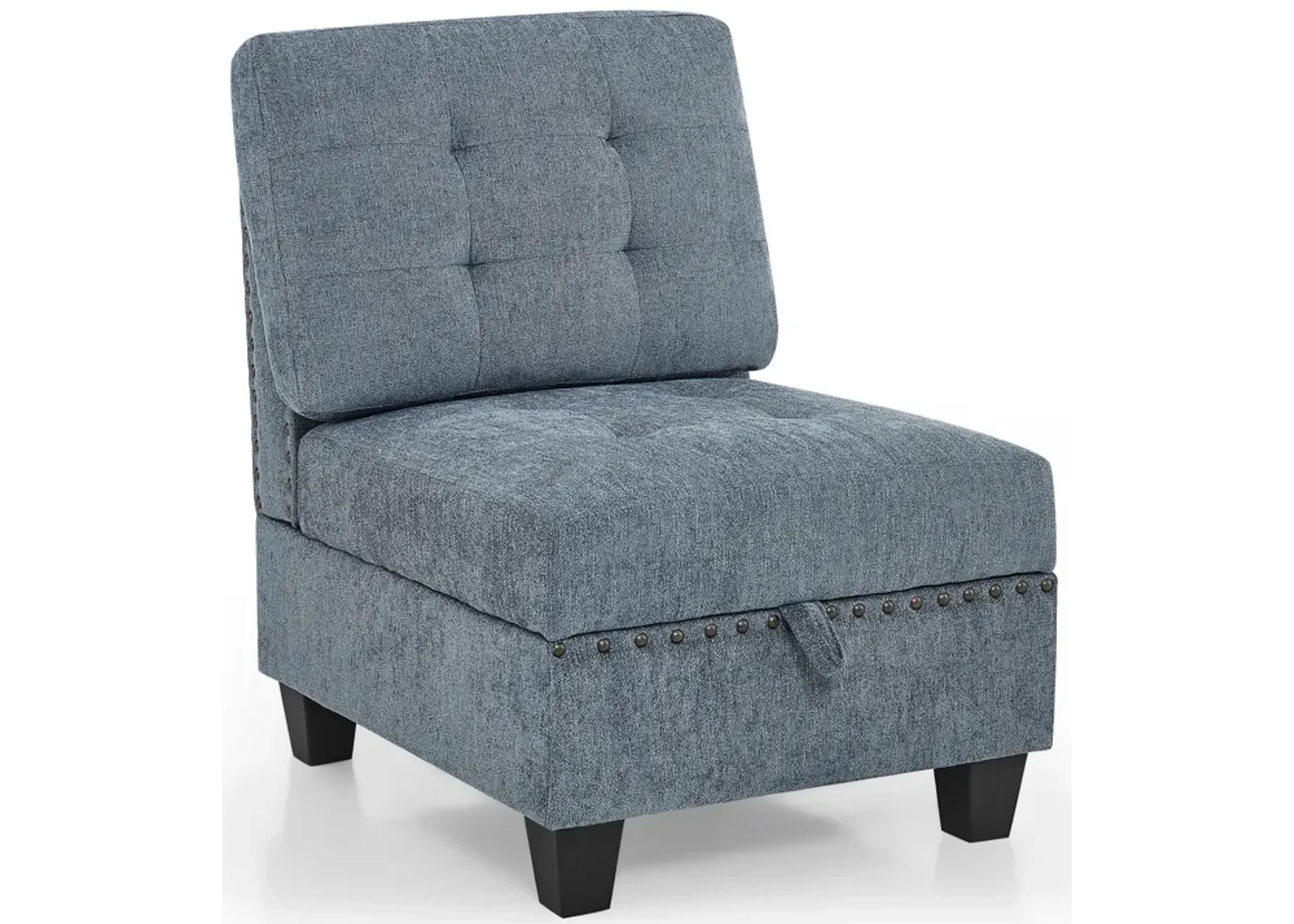 Single Chair For Modular Sectional, Navy(26.5"X31.5"X36")