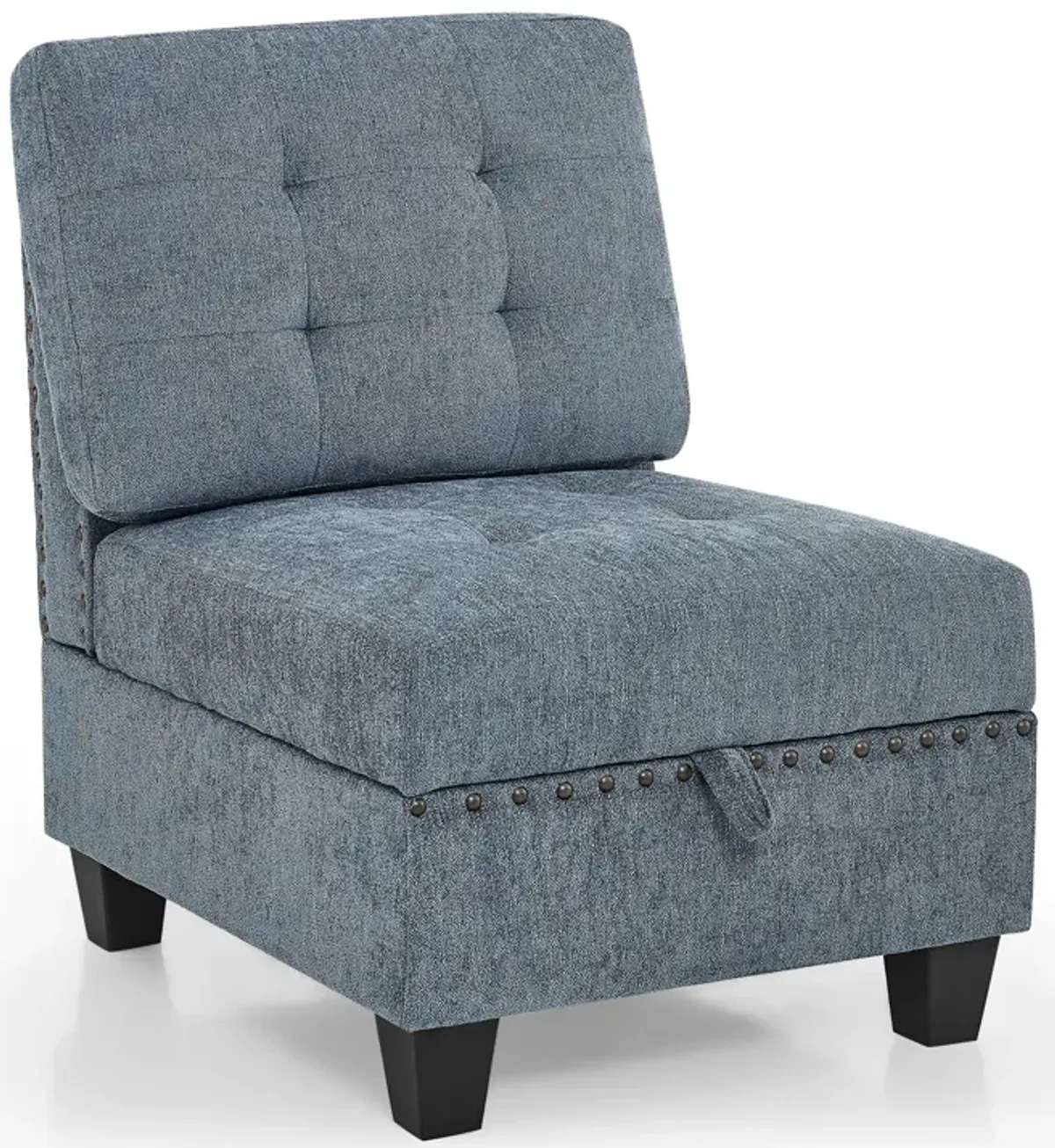 Single Chair For Modular Sectional, Navy(26.5"X31.5"X36")