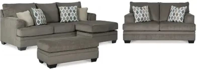 Dorsten Sofa Chaise, Loveseat, and Ottoman