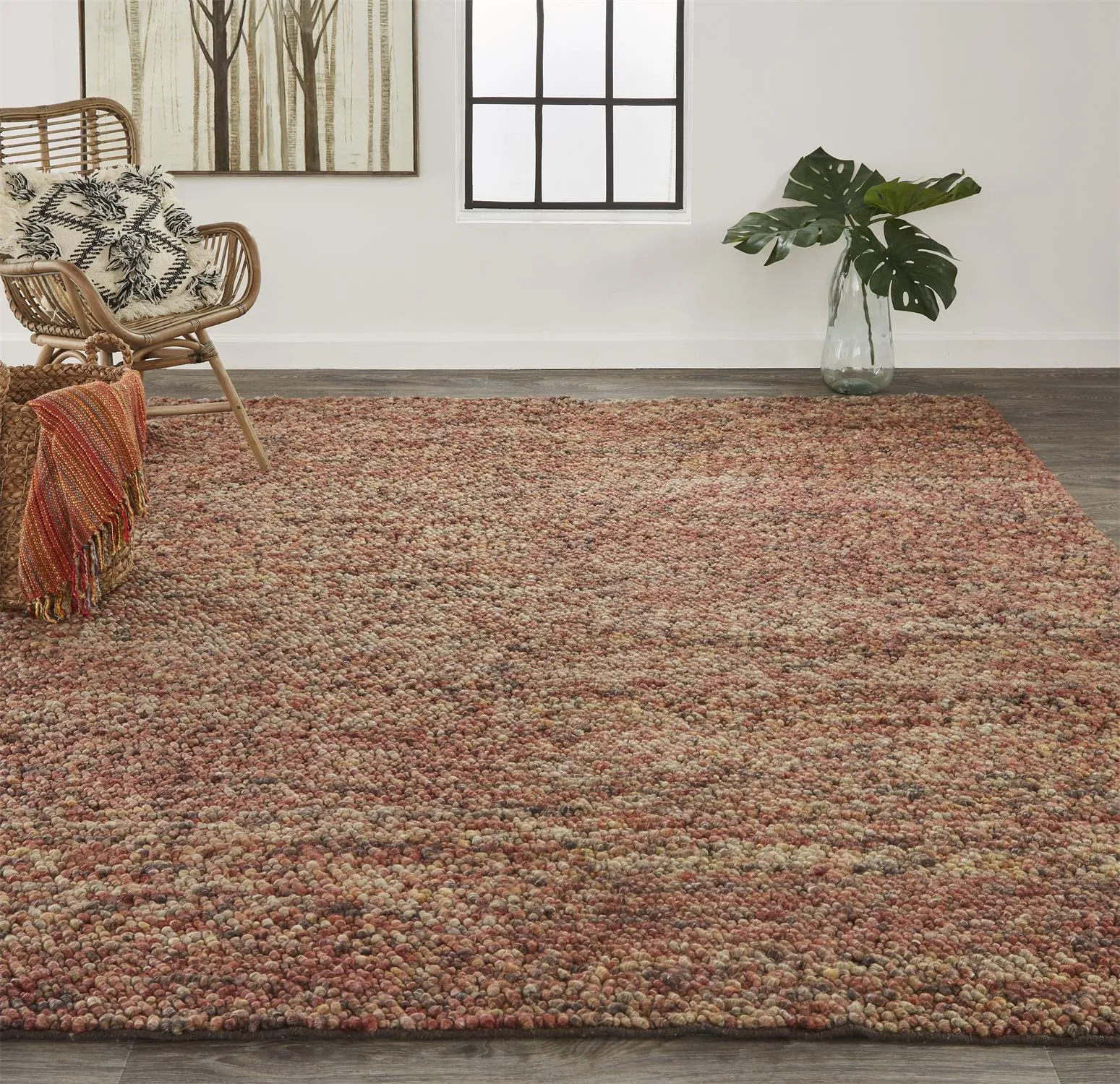 Berkeley 0821F Brown/Orange/Red 8' x 11' Rug