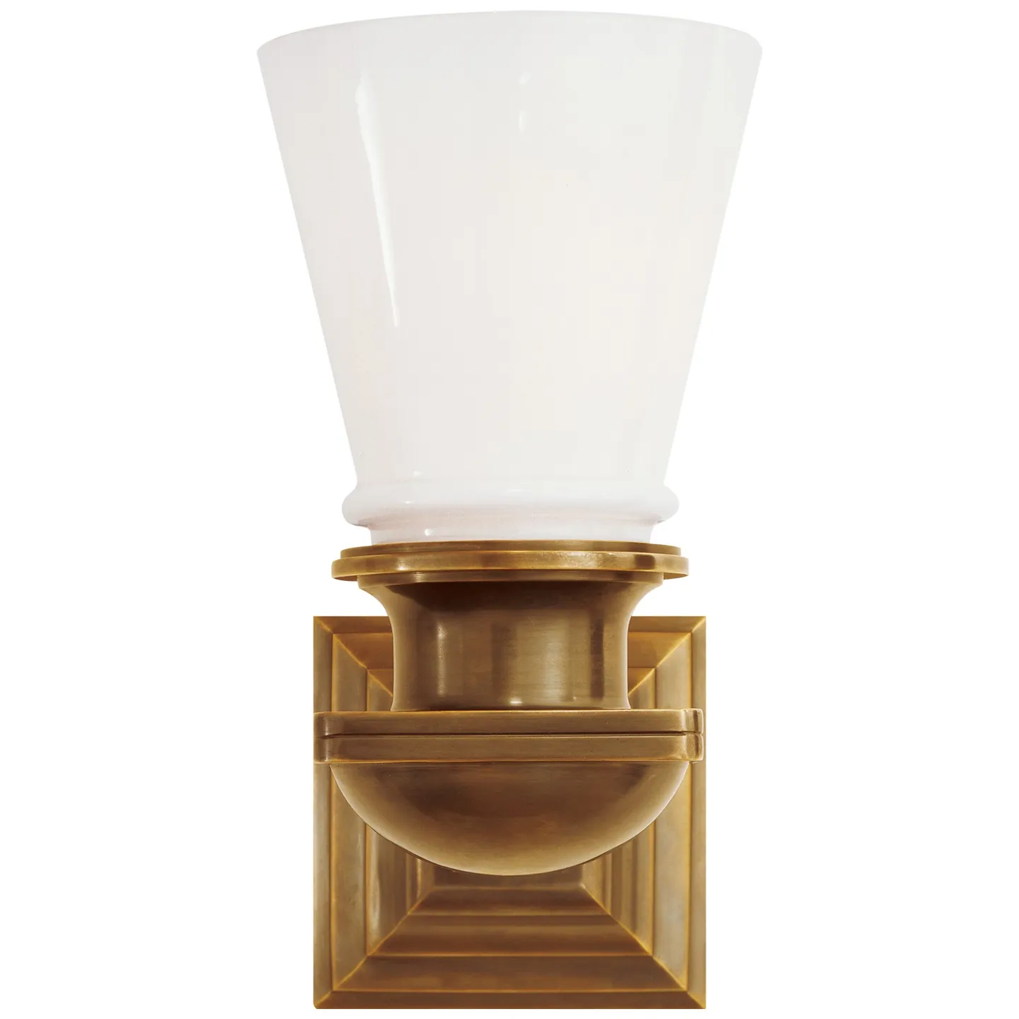 New York Subway Single Light in Antique Brass