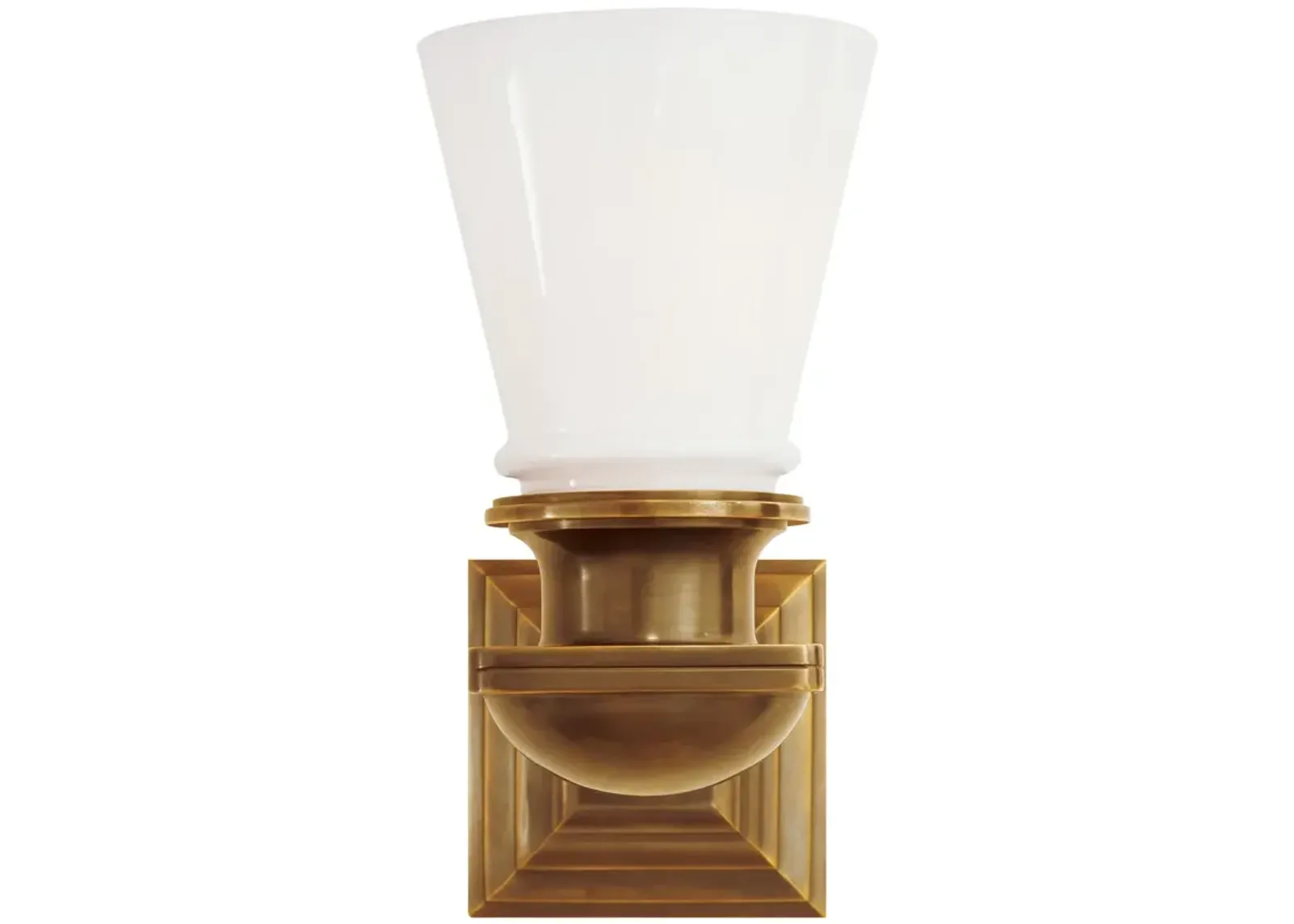 New York Subway Single Light in Antique Brass